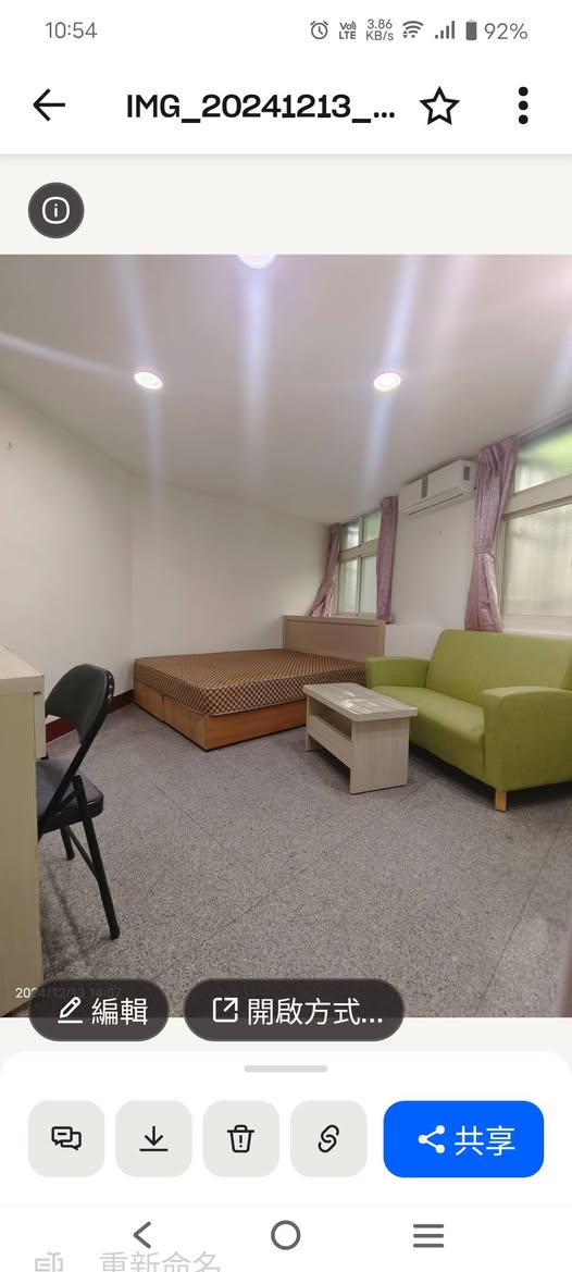 地址：中和區景新街55號3樓（無電梯公寓，一房一衛）